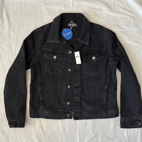 DL1961 Vika Jacket Black Denim Sz S Tags Attached - Picture 1 of 7